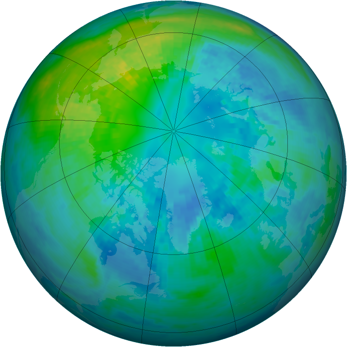 Arctic ozone map for 12 October 2003